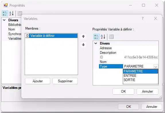 Variables projet